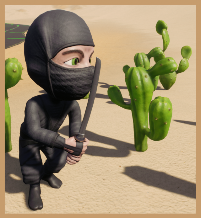 ninja cartoon 3D Model .c4d .max .obj .3ds .fbx .stl .blend 