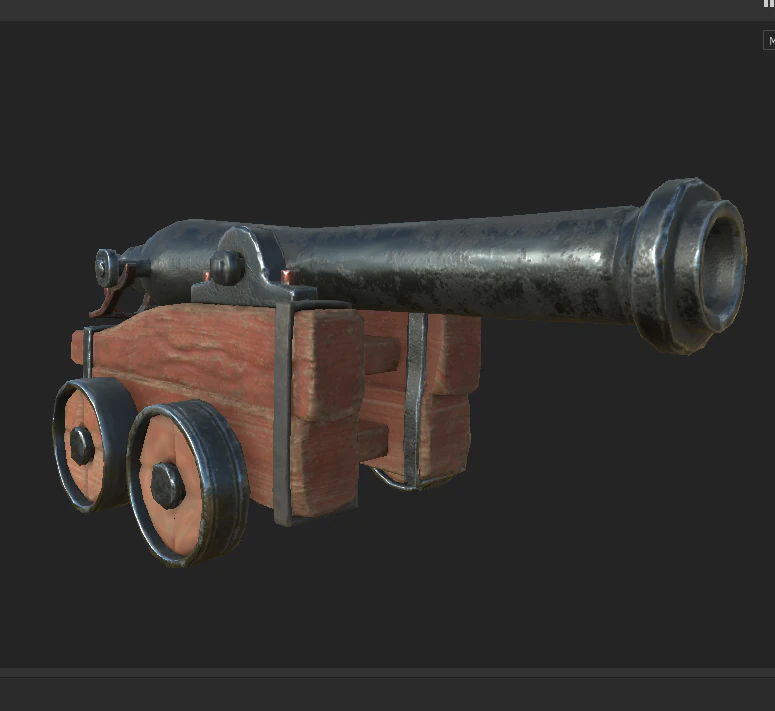 cannon 2 cartoon 3D Model .c4d .max .obj .3ds .fbx .stl .blend 