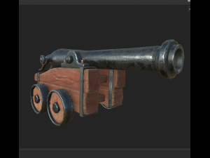 cannon 2 cartoon 3D Model