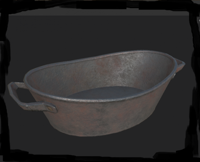 old basin 3D Model .c4d .max .obj .3ds .fbx .stl .blend 
