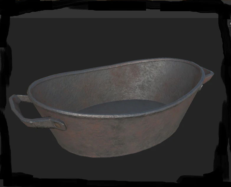 old basin 3D Model .c4d .max .obj .3ds .fbx .stl .blend 