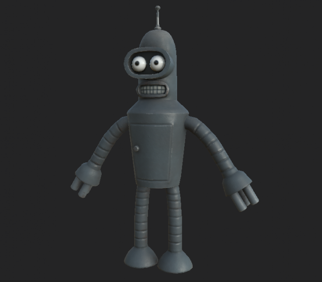 robot bender 1 3D Model .c4d .max .obj .3ds .fbx .stl .blend 