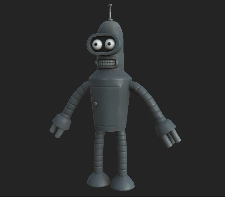 robot bender 1 3D Model .c4d .max .obj .3ds .fbx .stl .blend 