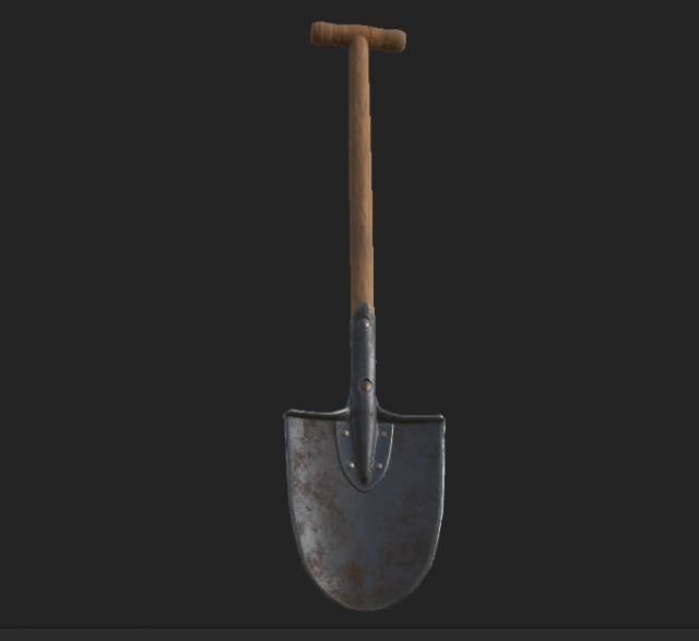 shovel 1 Model 3D .c4d .max .obj .3ds .fbx .stl .blend 