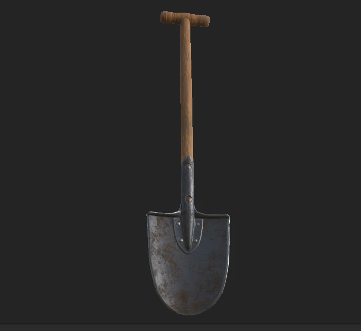 shovel 1 3D Model .c4d .max .obj .3ds .fbx .stl .blend 