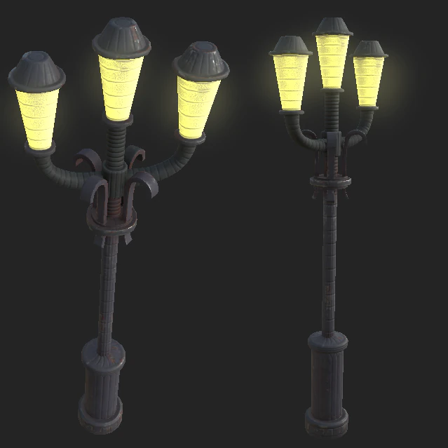 streetlamp 3 3D Model .c4d .max .obj .3ds .fbx .stl .blend 