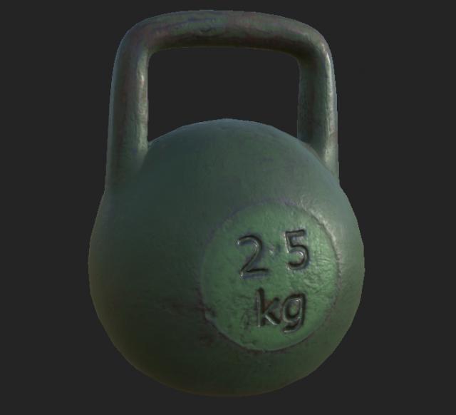 kettlebell 1 Modelo 3D .c4d .max .obj .3ds .fbx .stl .blend 