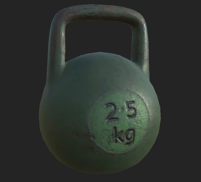 kettlebell 1 3D Model .c4d .max .obj .3ds .fbx .stl .blend 