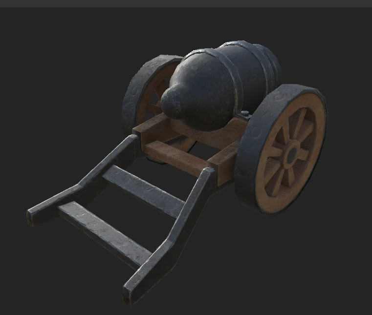 cannon 3 3D Model .c4d .max .obj .3ds .fbx .stl .blend 