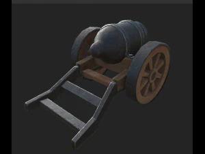 canhão 3 Modelo 3D