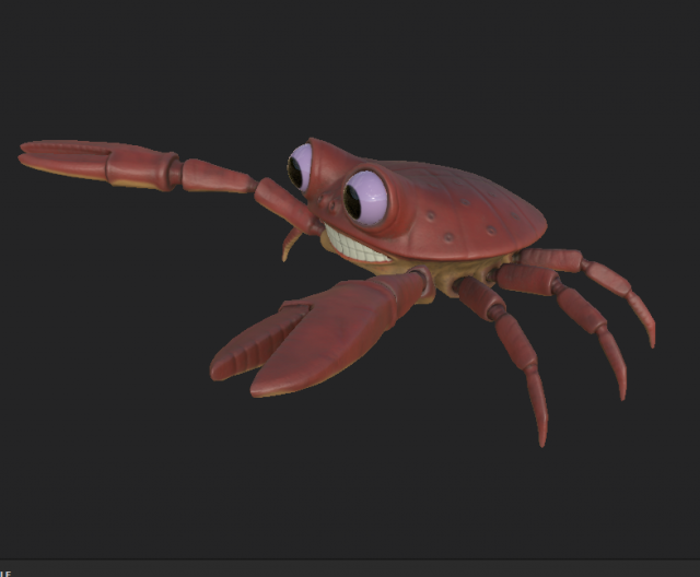 crab cartoon 1 3Dモデル .c4d .max .obj .3ds .fbx .stl .blend 