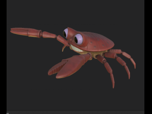 crab cartoon 1 Modelo 3D
