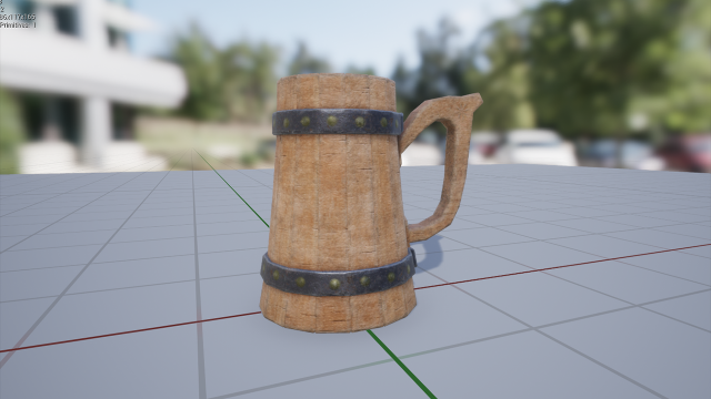 wooden cup 2 3D Modell .c4d .max .obj .3ds .fbx .stl .blend