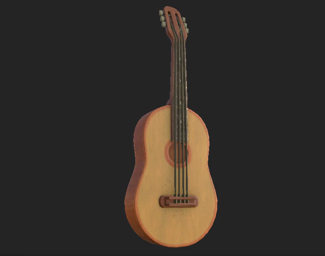 gitar karikat&uuml;r 2 3D Model .c4d .max .obj .3ds .fbx .stl .blend 