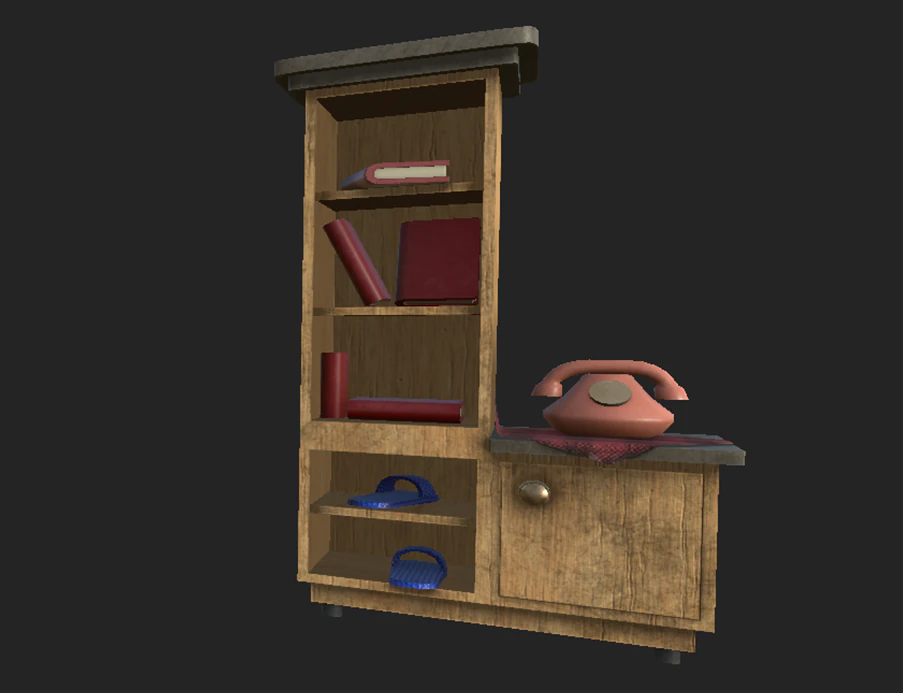 bookcase 2 3D Model .c4d .max .obj .3ds .fbx .stl .blend 