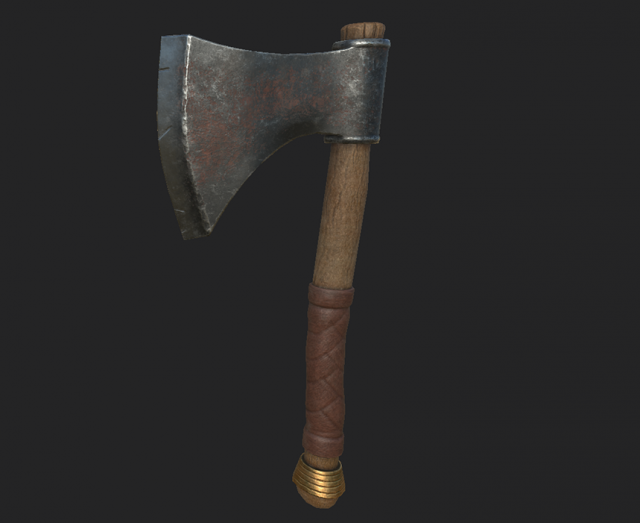 axe 1 Model 3D .c4d .max .obj .3ds .fbx .stl .blend 