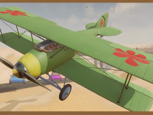 飛行機4 3Dモデル