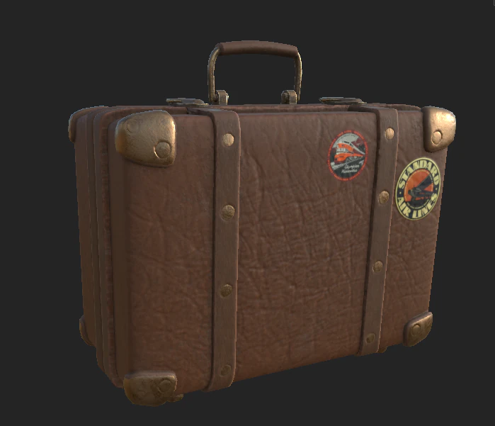 suitcase 2 cartoon 3D Model .c4d .max .obj .3ds .fbx .stl .blend 