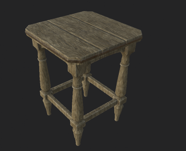 taburet 4 old Model 3D .c4d .max .obj .3ds .fbx .stl .blend 