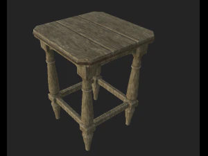 taburet 4 old 3D Model
