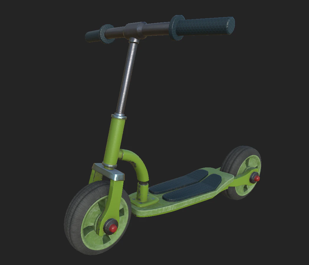 scooter cartoon 4 3D Model .c4d .max .obj .3ds .fbx .stl .blend 