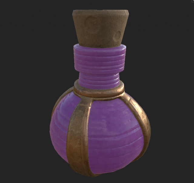 bottle magic 1 3D Модель .c4d .max .obj .3ds .fbx .stl .blend 