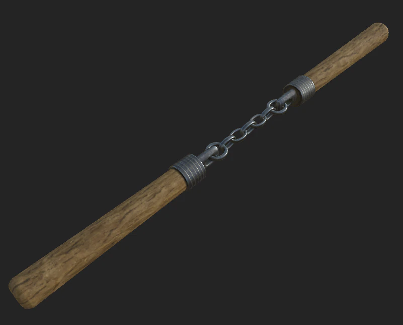 nunchucks 1 3D Model .c4d .max .obj .3ds .fbx .stl .blend 