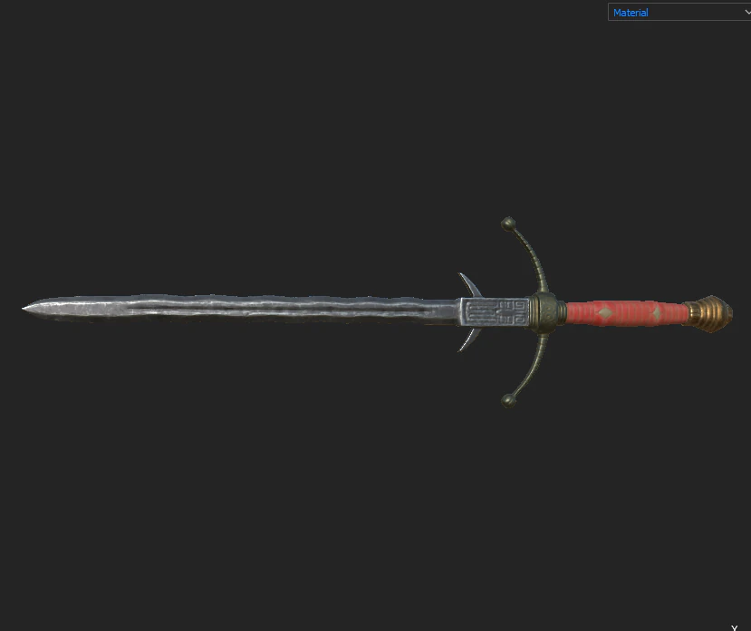 sword flamberg 1 3D Model .c4d .max .obj .3ds .fbx .stl .blend 