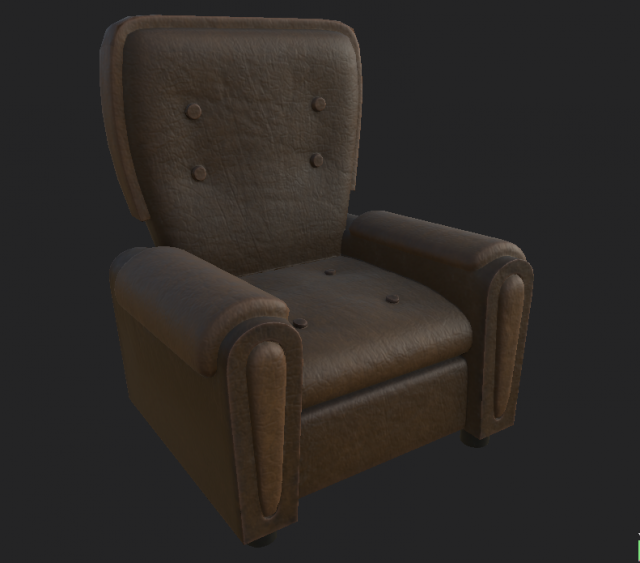 armchair cartoon 3D-Modell .c4d .max .obj .3ds .fbx .stl .blend 