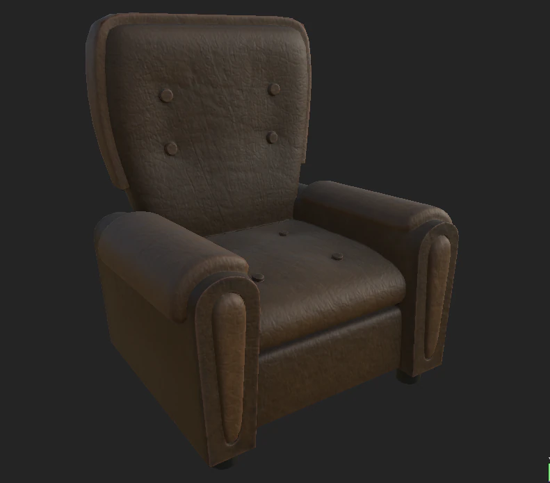 armchair cartoon 3D Model .c4d .max .obj .3ds .fbx .stl .blend