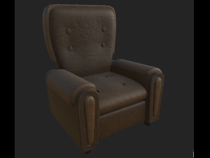 armchair cartoon 3D Model