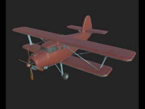 airplane an-2 cartoon 3Dモデル