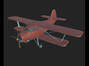 飛行機 an-2 漫画 3Dモデル