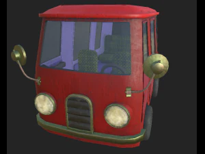 furgone vecchio cartone animato Modello 3D