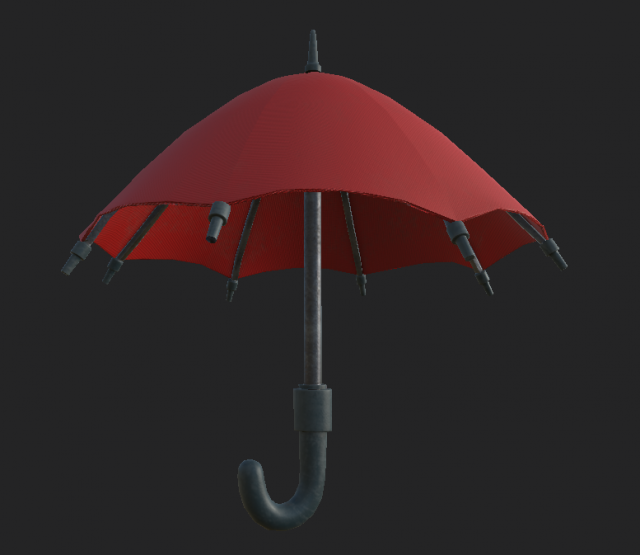 umbrella cartoon 1 Model 3D .c4d .max .obj .3ds .fbx .stl .blend 