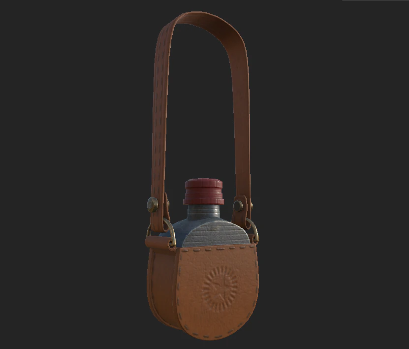 플라스크 만화 1 3D 모델 .c4d .max .obj .3ds .fbx .stl .blend 