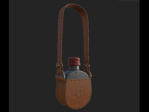 flask cartoon 1 3D Model