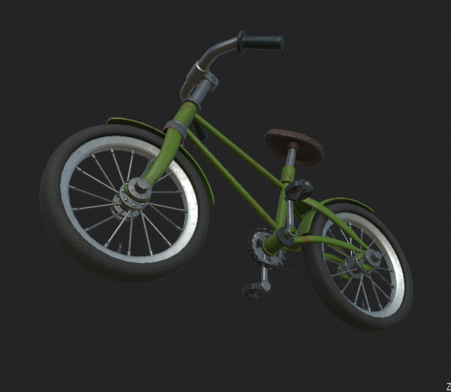 bicycle 3 rusty 3D Model .c4d .max .obj .3ds .fbx .stl .blend 
