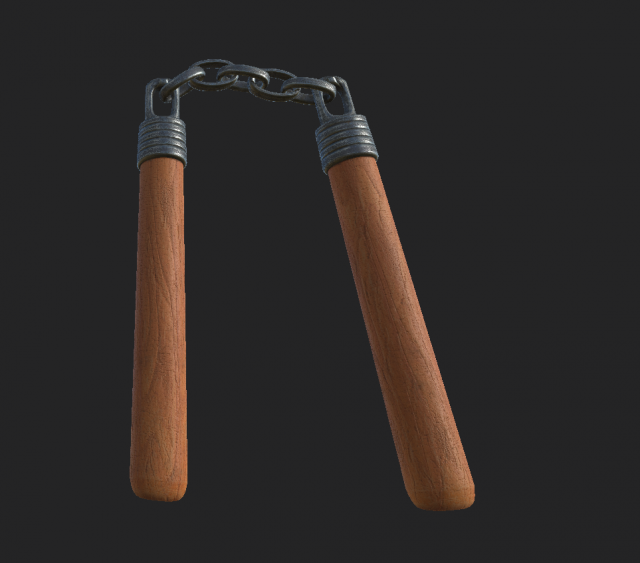 nunchucks 2 3D Model .c4d .max .obj .3ds .fbx .stl .blend