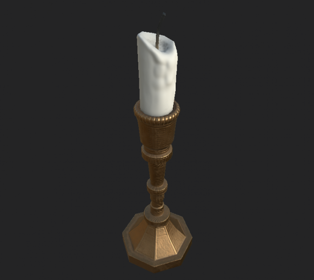 candle stick 1 3D Model .c4d .max .obj .3ds .fbx .stl .blend 
