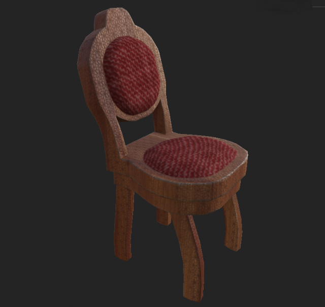 chair cartoon 3D Модель .c4d .max .obj .3ds .fbx .stl .blend