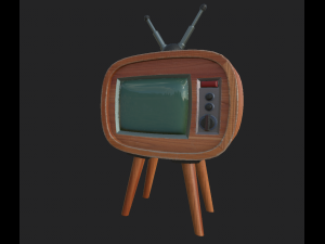old tv 2 3D-Modell