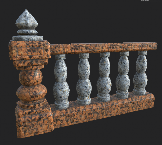 fence stone Modello 3D .c4d .max .obj .3ds .fbx .stl .blend 