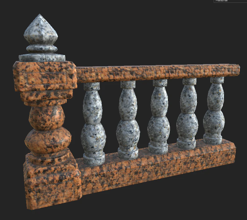fence stone 3D Model .c4d .max .obj .3ds .fbx .stl .blend