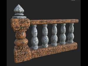 fence stone 3D Model