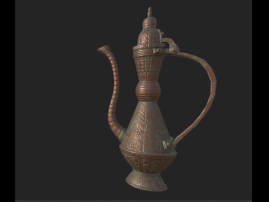 antique copper teapot 3Dモデル