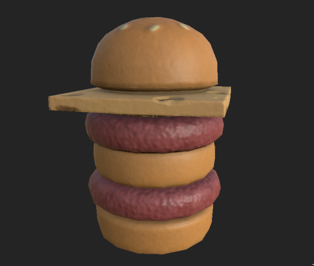 burger 2 Modelo 3D .c4d .max .obj .3ds .fbx .stl .blend 
