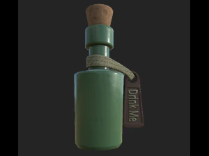 lek w butelce Model 3D