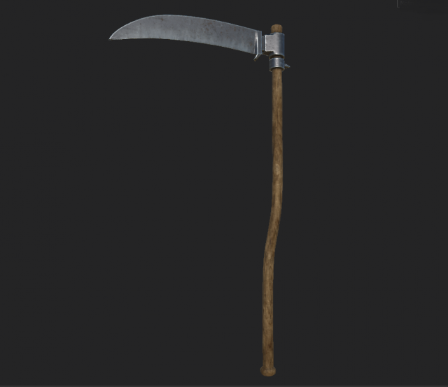 scythe 2 3D Model .c4d .max .obj .3ds .fbx .stl .blend 