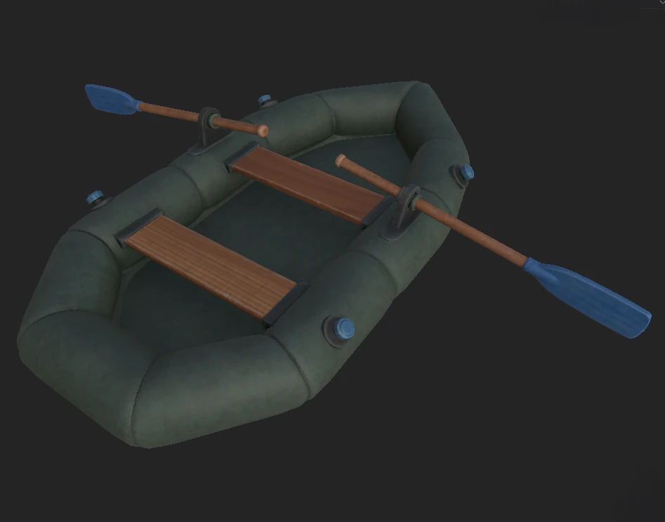 rubber boat 1 3D Model .c4d .max .obj .3ds .fbx .stl .blend 